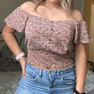Off the shoulder crop top